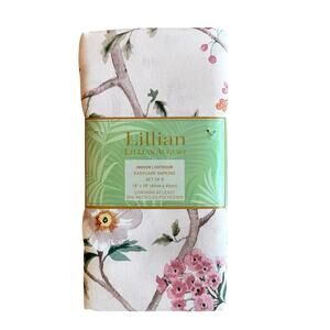 Lillian August Floral Dinner Napkins 18X18 Set of 6 Easy Care NEW